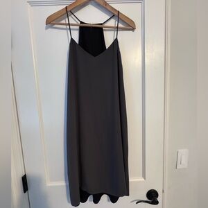 Women's Slip Dress - Charcoal Gray/Black